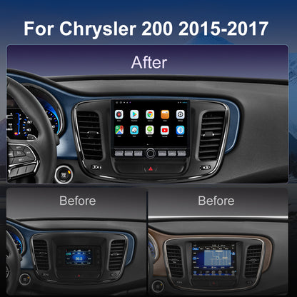 Chrysler 200 Radio upgrade 2015-2017 CarPlay Stereo Screen-Topdisplay 2015 2016 2017 Replacement Headunit Apple Android Auto Accessories Pantalla Estéreo