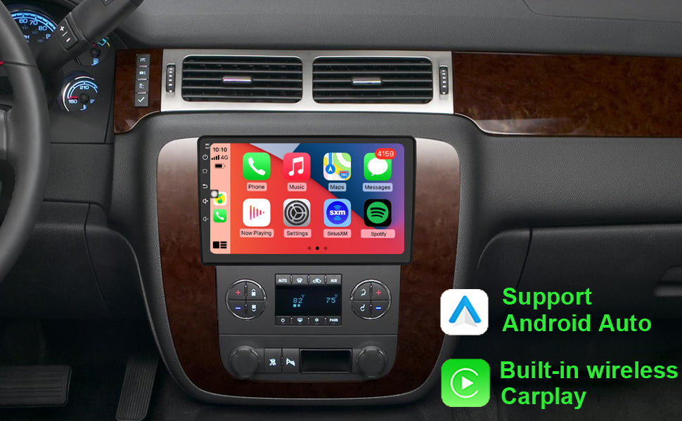 Chevy Avalanche Radio upgrade 1996-2005 CarPlay Stereo Screen - Topdisplay 2007 2008 2009 2010 2011 2012 2013 Chevrolet Replacement Headunit Apple Android Auto Accessories Pantalla Estéreo