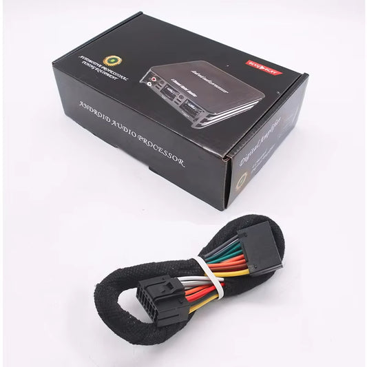 DSP Car Audio Amplifier Speaker for 16-Pin Android Head Unit, HIFI Power Amp, Plug & Play 12V 45W 4-Channel