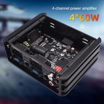 DSP Car Audio Amplifier Speaker for 16-Pin Android Head Unit, HIFI Power Amp, Plug & Play 12V 45W 4-Channel