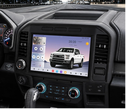For Ford F150 2015-2020 Radio upgrade, 13-inch QLED 8-Core CPU, touch screen Stereo, Wireless CarPlay & Android Auto, keep OEM Controls