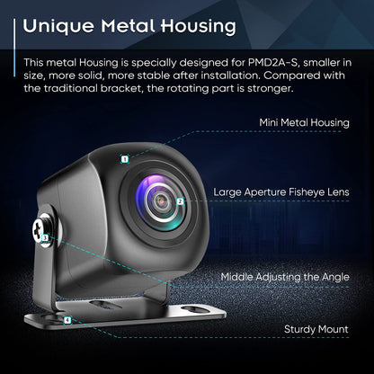 Backup Camera, AHD 1080P Metal 170 Degree Wide Angle Rearview Reversing Camera, Clear Night Vision IP69 Waterproof Reverse Rear View Camera for Car Vehicle SUV RV