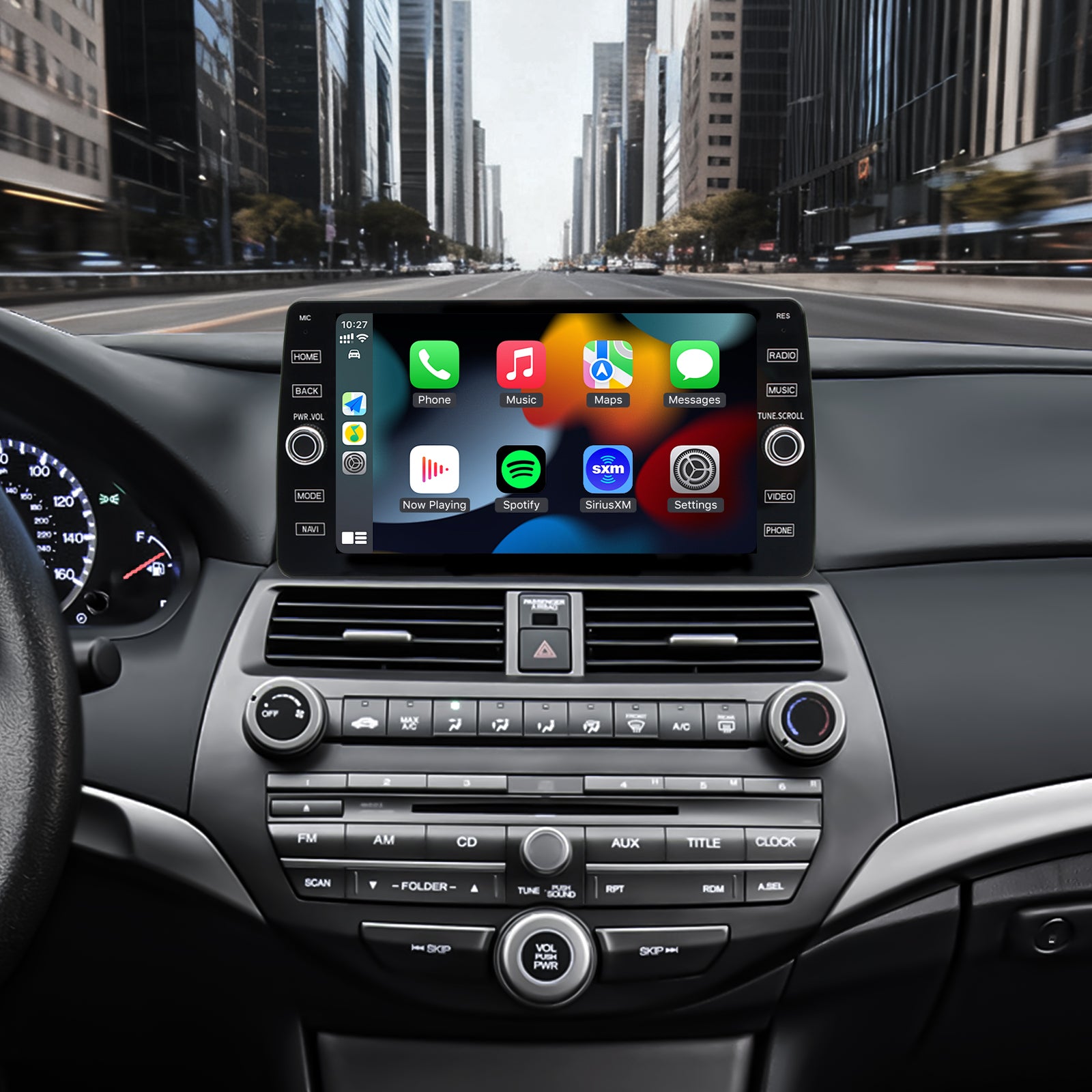 Honda Accord Radio upgrade 2008-2018 CarPlay Stereo Screen -Topdisplay 2008 2009 2010 2011 2012 Replacement Headunit Apple Android Auto Accessories Pantalla Estéreo 