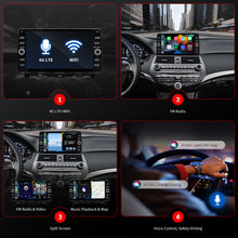 Load image into Gallery viewer, For Honda Accord 2008-2012 Radio upgrade,10.2-inch QLED  8-Core CPU,touch screen Stereo,Wireless CarPlay &amp; Android Auto,keep OEM Controls