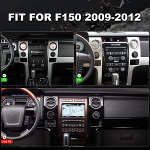 For Ford F150 2009-2012 Radio upgrade,12.1-inch QLED 8-Core CPU,touch screen Stereo,Wireless CarPlay & Android Auto,Manual AC Only