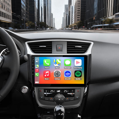 For Nissan Sentra 2013-2019 Radio upgrade,9-inch QLED 8-Core CPU,touch screen Stereo,Wireless CarPlay & Android Auto,keep OEM Controls