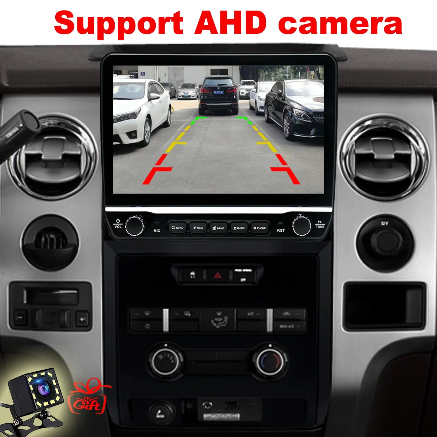 For Ford F150 2013-2014 STX XL Radio upgrade,10.1-inch QLED 8-Core CPU,touch screen Stereo,Wireless CarPlay & Android Auto,Free camera