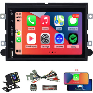 For Ford F150 2004-2008 Radio upgrade,7-inch QLED 8-Core CPU,touch screen Stereo,Wireless CarPlay & Android Auto,Free camera