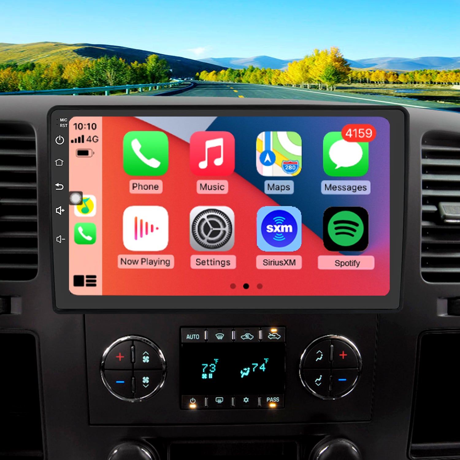 Saturn Vue Radio upgrade 2008-2009 CarPlay Stereo Screen - Topdisplay 2008 2009 Replacement Headunit Apple Android Auto Accessories Pantalla Estéreo