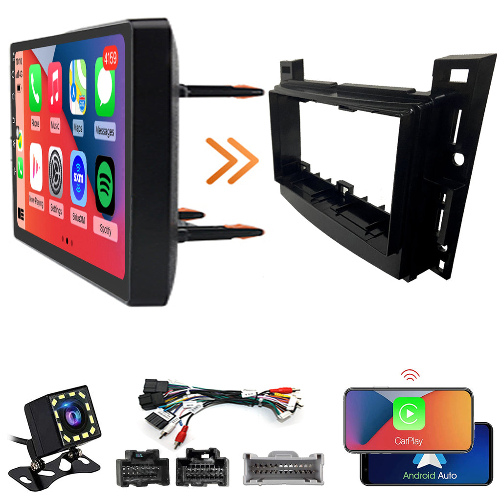 for Chevrolet Chevy Equinox 2005-2009 Radio upgrade,9-inch QLED 8-Core CPU,touch screen Stereo,Wireless CarPlay & Android Auto,Free camera