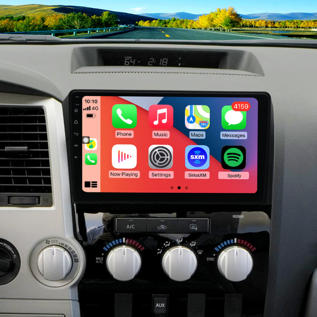 for Toyota Tundra 2007-2013 Radio upgrade,10-inch QLED 8-Core CPU,touch screen Stereo,Wireless CarPlay & Android Auto,Free camera