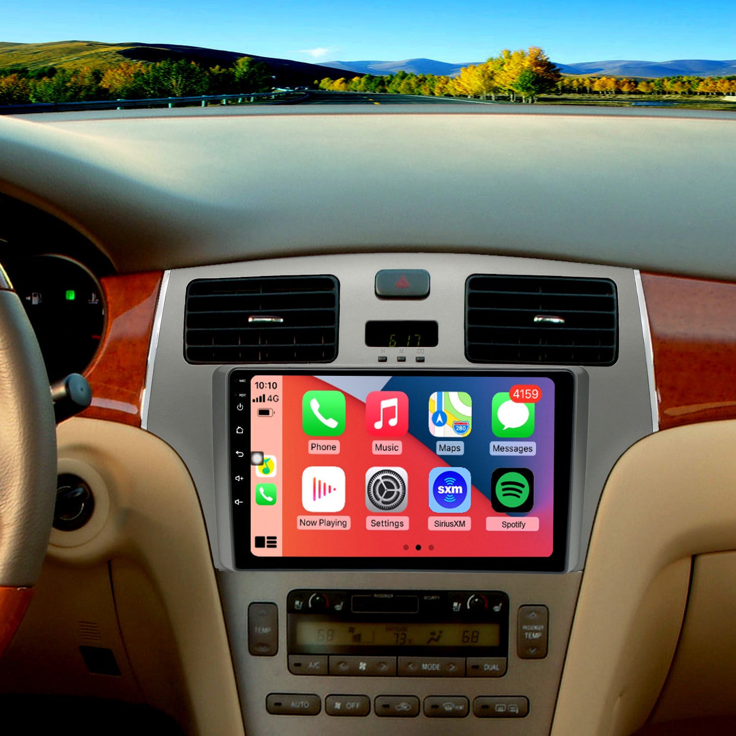 For Lexus ES300 ES330 2002-2006 Radio upgrade,9-inch QLED 8-Core CPU,touch screen Stereo,Wireless CarPlay & Android Auto,keep OEM Controls