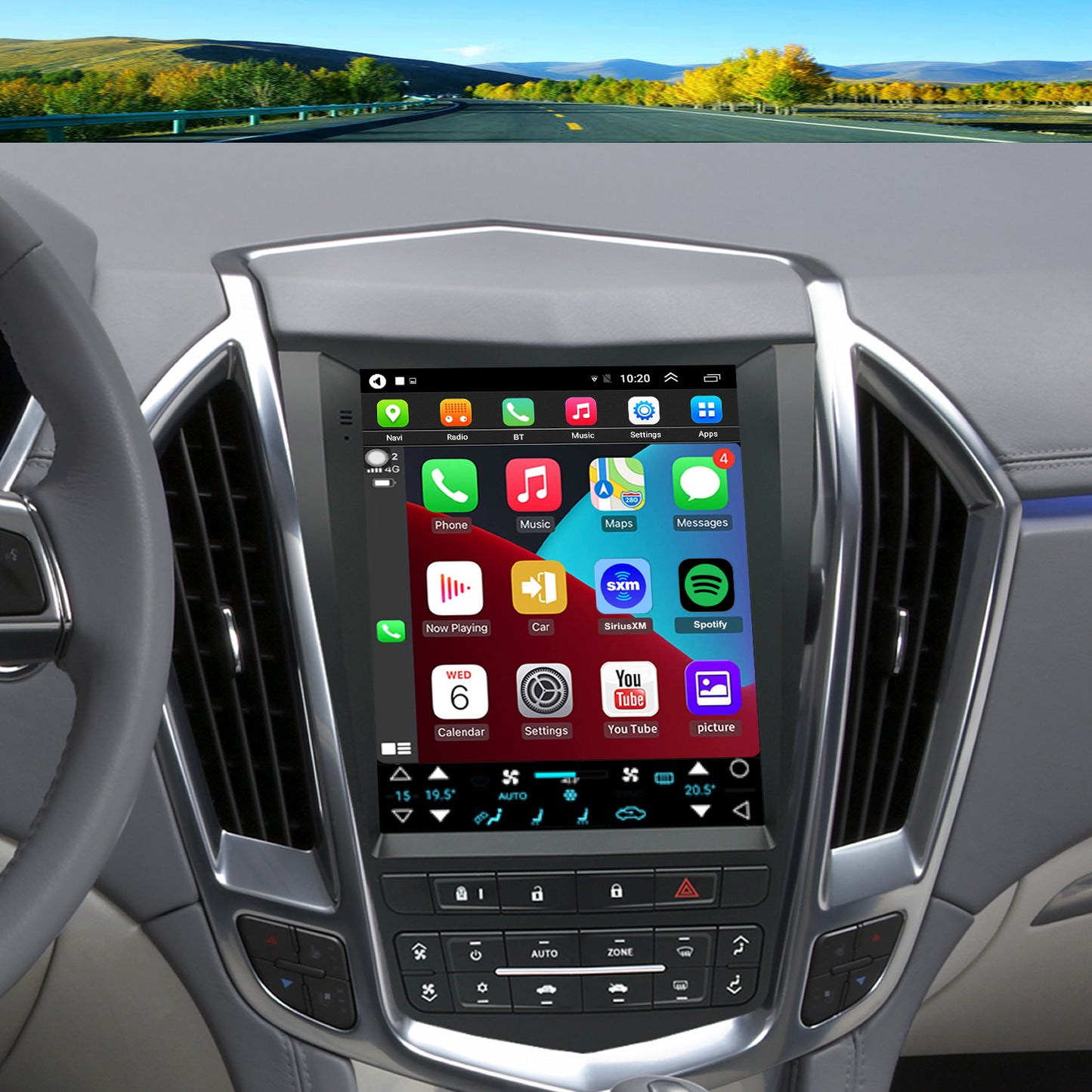 Cadillac SRX Radio upgrade 2010-2012 CarPlay Stereo Screen - Topdisplay 2010 2011 2012 Replacement Headunit Apple Android Auto Accessories Pantalla Estéreo