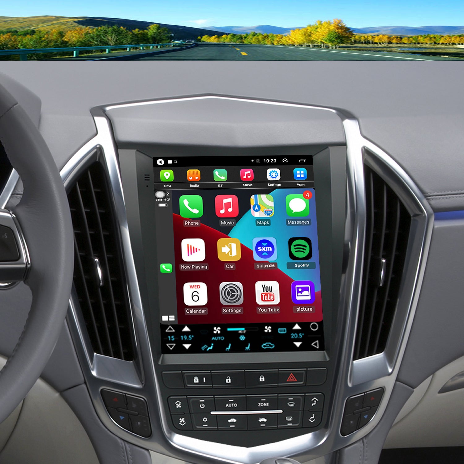 Cadillac SRX Radio upgrade 2010-2012 CarPlay Stereo Screen - Topdisplay 2010 2011 2012 Replacement Headunit Apple Android Auto Accessories Pantalla Estéreo