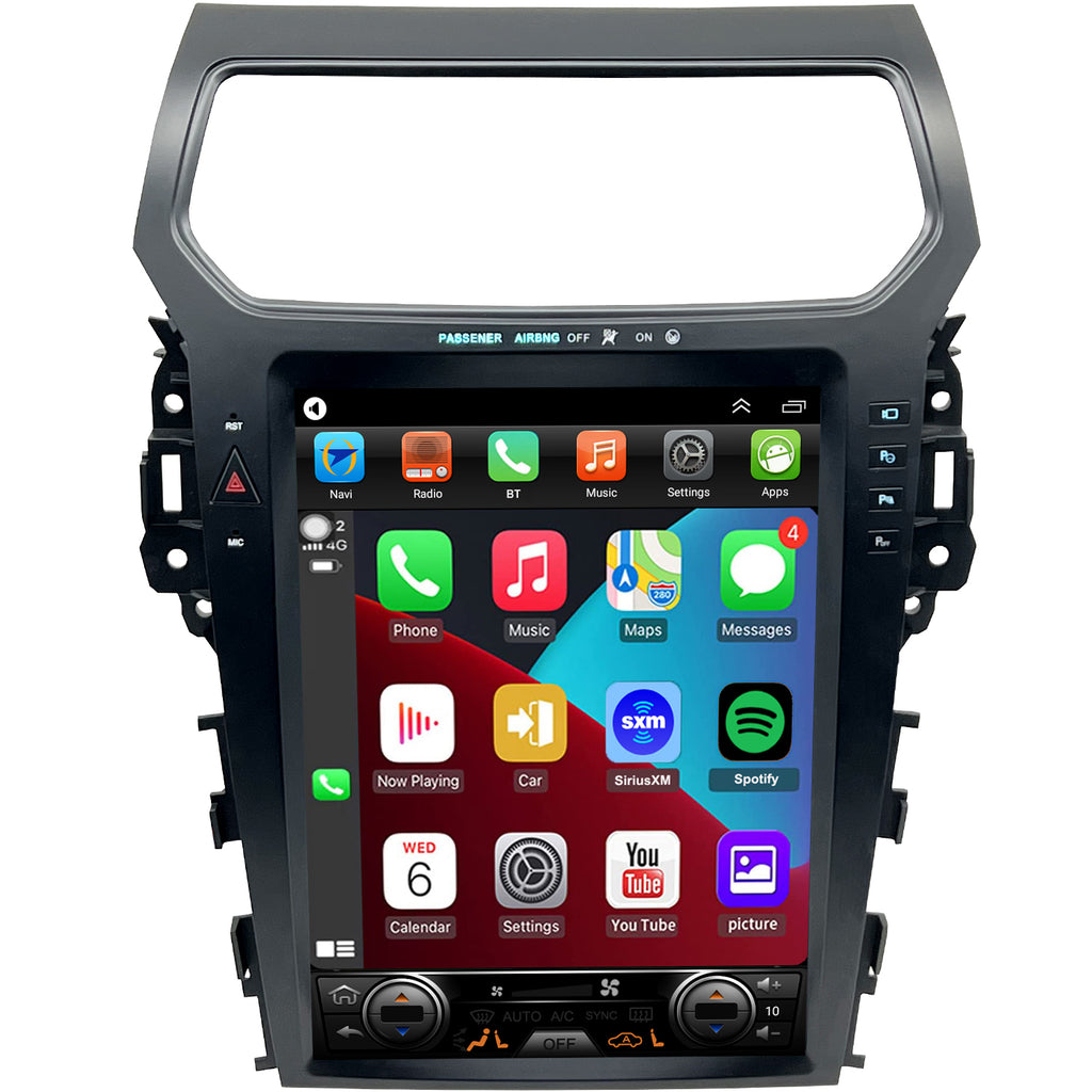 for Ford Explorer 2011-2019 Radio upgrade,12.1-inch QLED  8-Core CPU,touch screen Stereo,Wireless CarPlay & Android Auto,keep OEM Controls