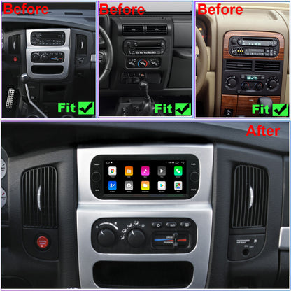Dodge Caravan Radio upgrade 2002-2007 CarPlay Stereo Screen-Topdisplay 2002 2003 2004 2005 2006 2007 Replacement Headunit Apple Android Auto Accessories Pantalla Estéreo 