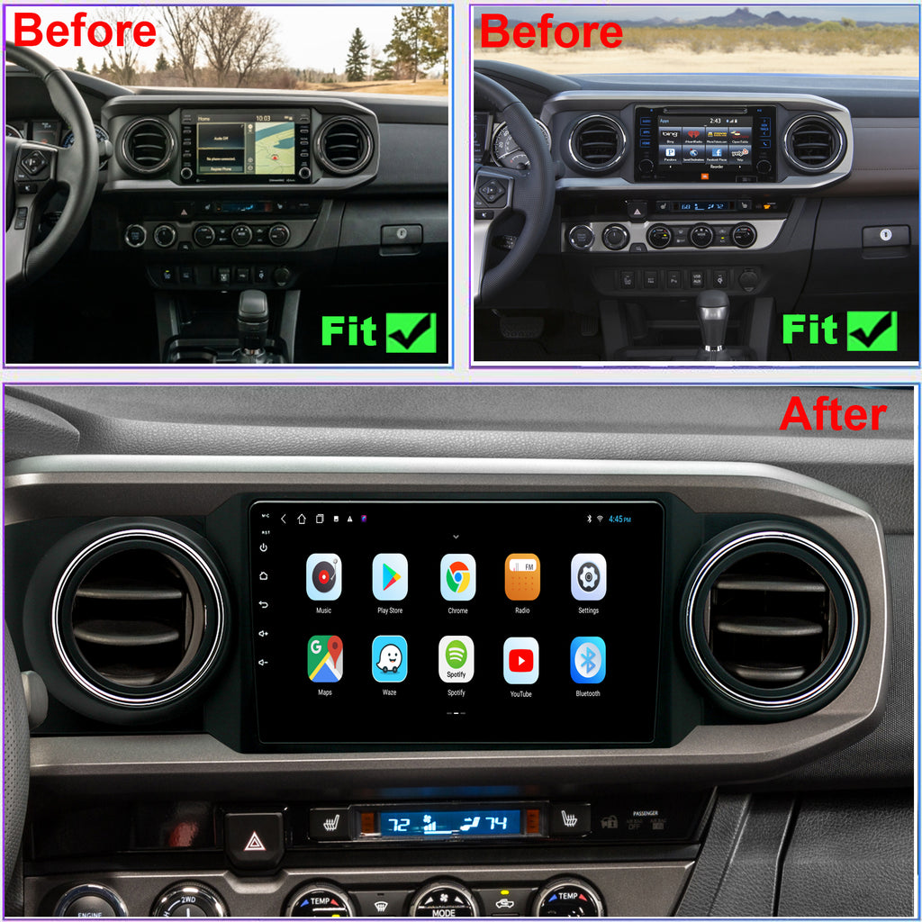 for Toyota Tacoma 2016-2023 Radio upgrade,9-inch QLED  8-Core CPU,touch screen Stereo,Wireless CarPlay & Android Auto,keep OEM Controls
