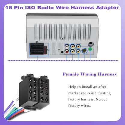 For Volvo VNL 2004-2016 Radio Upgrade, 7-Inch Touch Screen Stereo, Wireless CarPlay, Free Camera