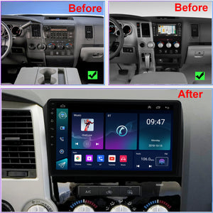 For Toyota Tundra 2007-2013 Radio upgrade,10.1-inch QLED 8-Core CPU,touch screen Stereo,Wireless CarPlay & Android Auto,Free camera