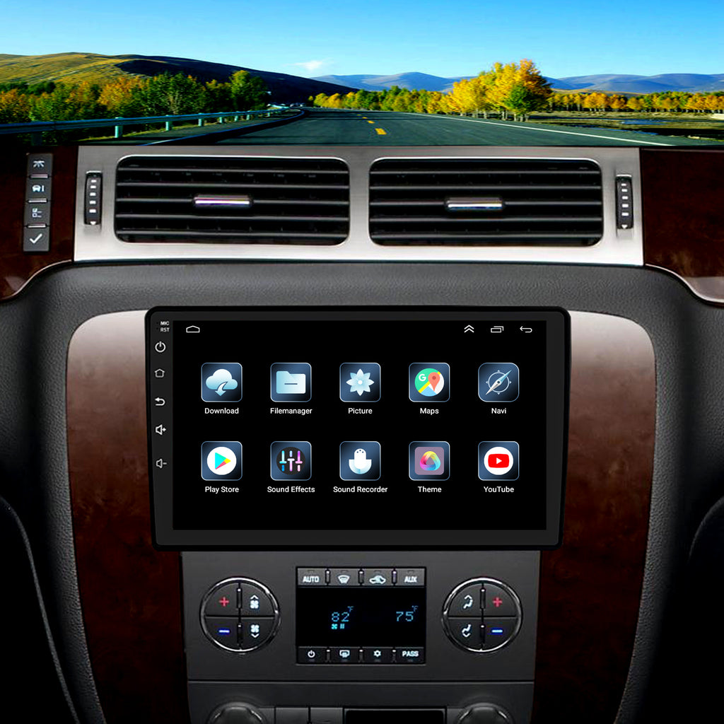 Chevy Suburban Radio upgrade 2007-2014 CarPlay Stereo Screen-Topdisplay 2007 2008 2009 2010 2011 2012 2013 2014 Chevrolet Replacement Headunit Apple Android Auto Accessories Pantalla Estéreo