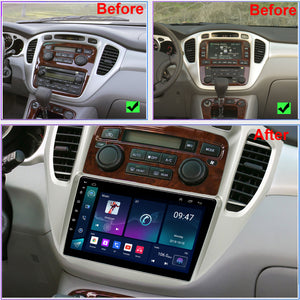 For Toyota Highlander 2001-2007 Radio upgrade,9-inch QLED 8-Core CPU,touch screen Stereo,Wireless CarPlay & Android Auto,keep OEM Controls