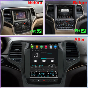 For Jeep Grand Cherokee 2014-2017 Radio upgrade,9.7-inch QLED 8-Core CPU,touch screen Stereo,Wireless CarPlay & Android Auto,keep OEM Controls