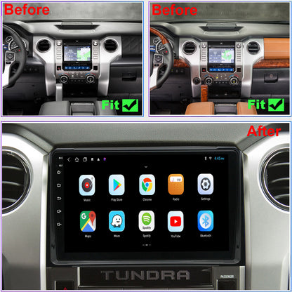 For Toyota Tundra 2014-2020 Radio upgrade,10.1-inch QLED 8-Core CPU,touch screen Stereo,Wireless CarPlay & Android Auto,keep OEM Controls