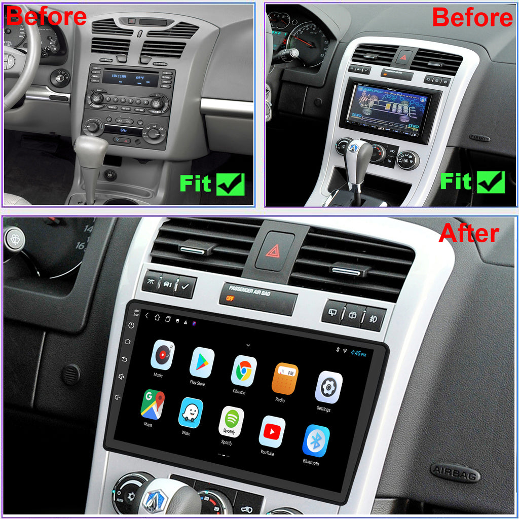for Chevrolet Chevy Equinox 2005-2009 Radio upgrade,9-inch QLED 8-Core CPU,touch screen Stereo,Wireless CarPlay & Android Auto,Free camera