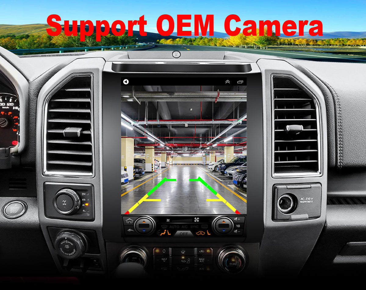 For Ford F150 2015-2018 Radio upgrade,12.1-inch QLED 8-Core CPU,touch screen Stereo,Wireless CarPlay & Android Auto,keep OEM Controls