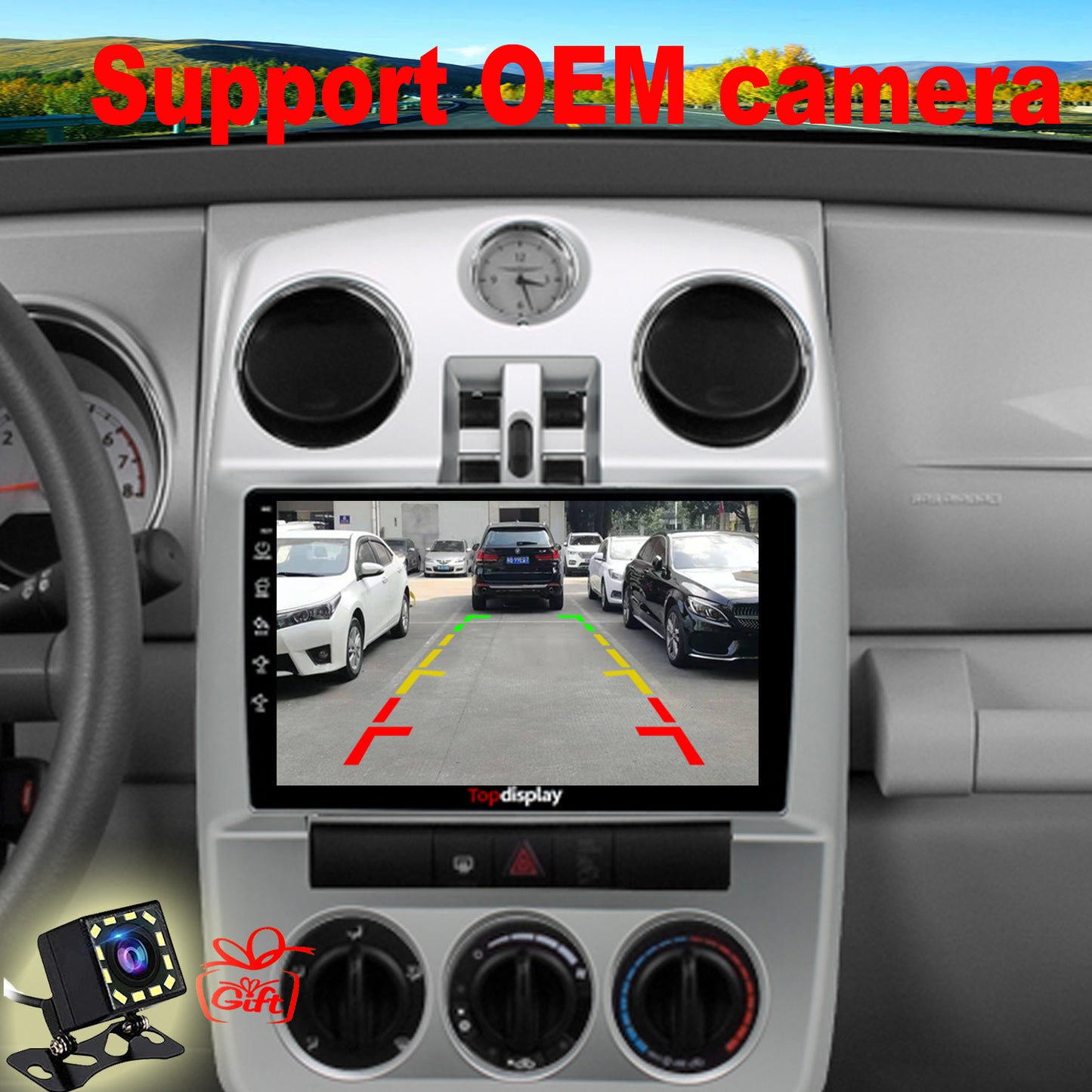 Chrysler PT Cruiser Radio upgrade 2006-2010 CarPlay Stereo Screen-Topdisplay 2006 2007 2008  2009 2010 Replacement Headunit Apple Android Auto Accessories Pantalla Estéreo