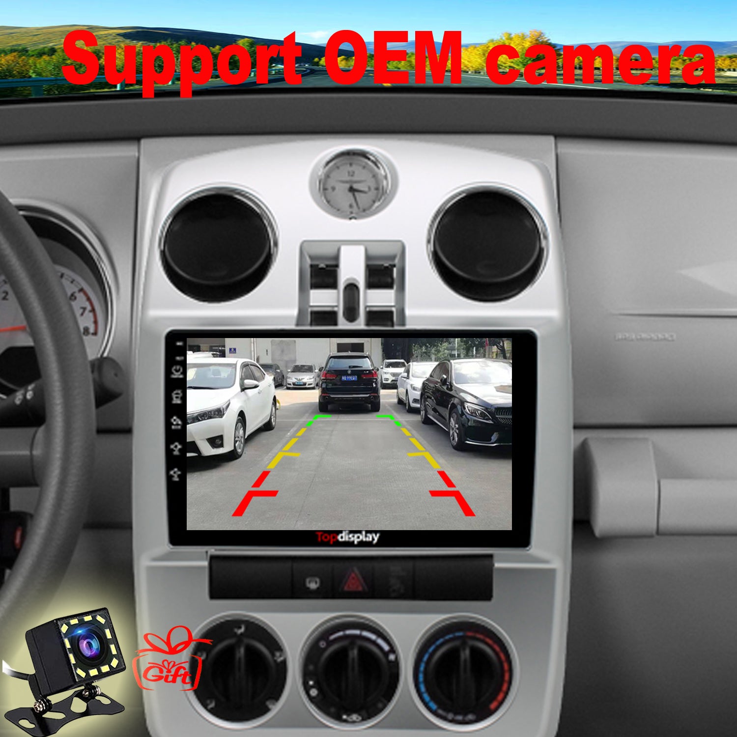 Chrysler PT Cruiser Radio upgrade 2006-2010 CarPlay Stereo Screen-Topdisplay 2006 2007 2008  2009 2010 Replacement Headunit Apple Android Auto Accessories Pantalla Estéreo