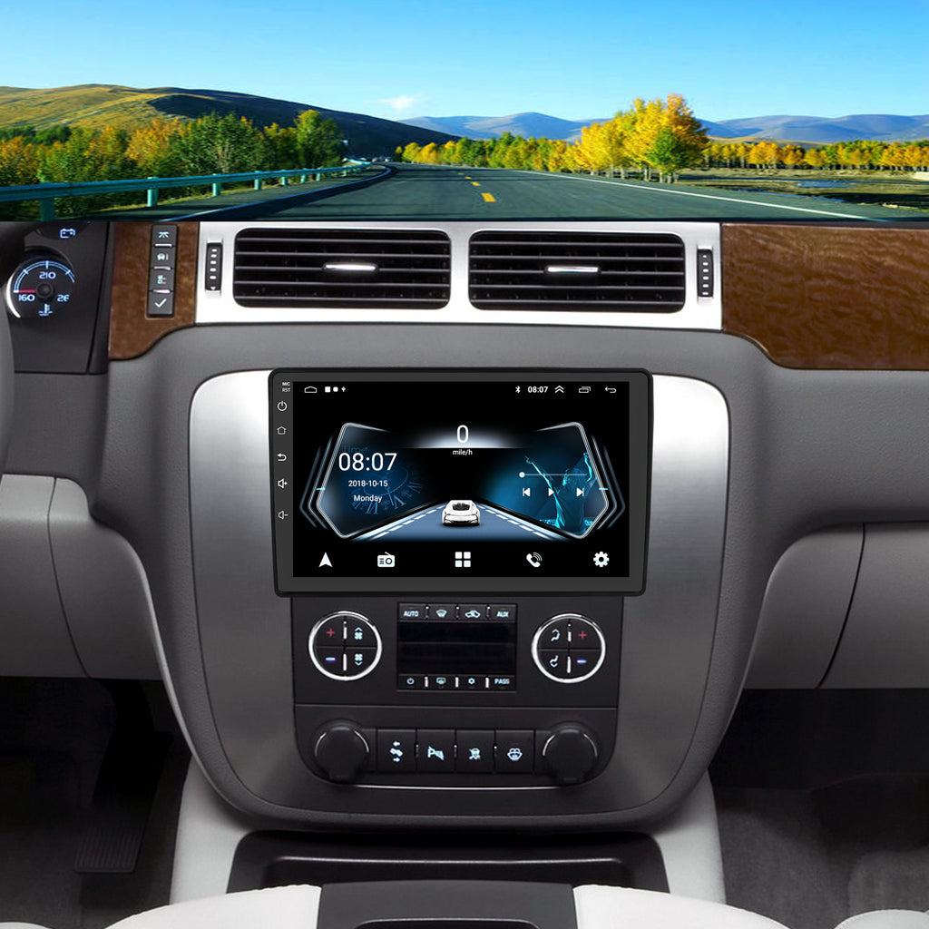 Chevy Suburban Radio upgrade 2007-2014 CarPlay Stereo Screen-Topdisplay 2007 2008 2009 2010 2011 2012 2013 2014 Chevrolet Replacement Headunit Apple Android Auto Accessories Pantalla Estéreo