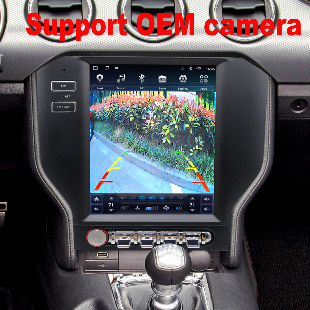 for Ford Mustang 2015-2023 Radio upgrade,9.7-inch QLED 8-Core CPU,touch screen Stereo,Wireless CarPlay & Android Auto,keep OEM Controls