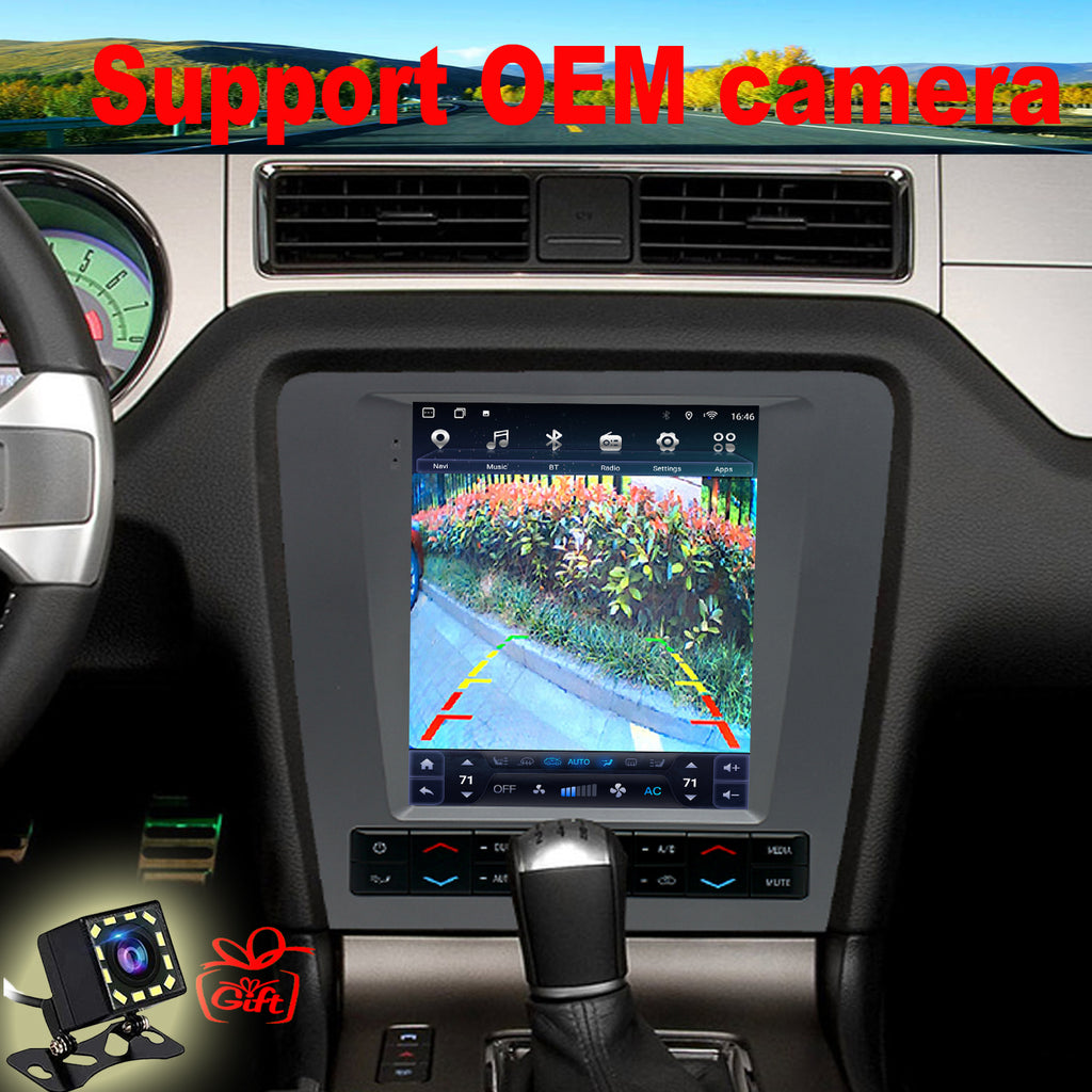 for Ford Mustang 2010-2014 Radio upgrade,9.7-inch QLED 8-Core CPU,touch screen Stereo,Wireless CarPlay & Android Auto,Free camera