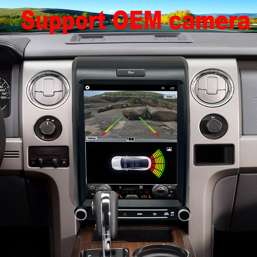 for Ford F150 2013-2014 Radio upgrade,12.1-inch QLED 8-Core CPU,touch screen Stereo,Wireless CarPlay & Android Auto,keep OEM Controls
