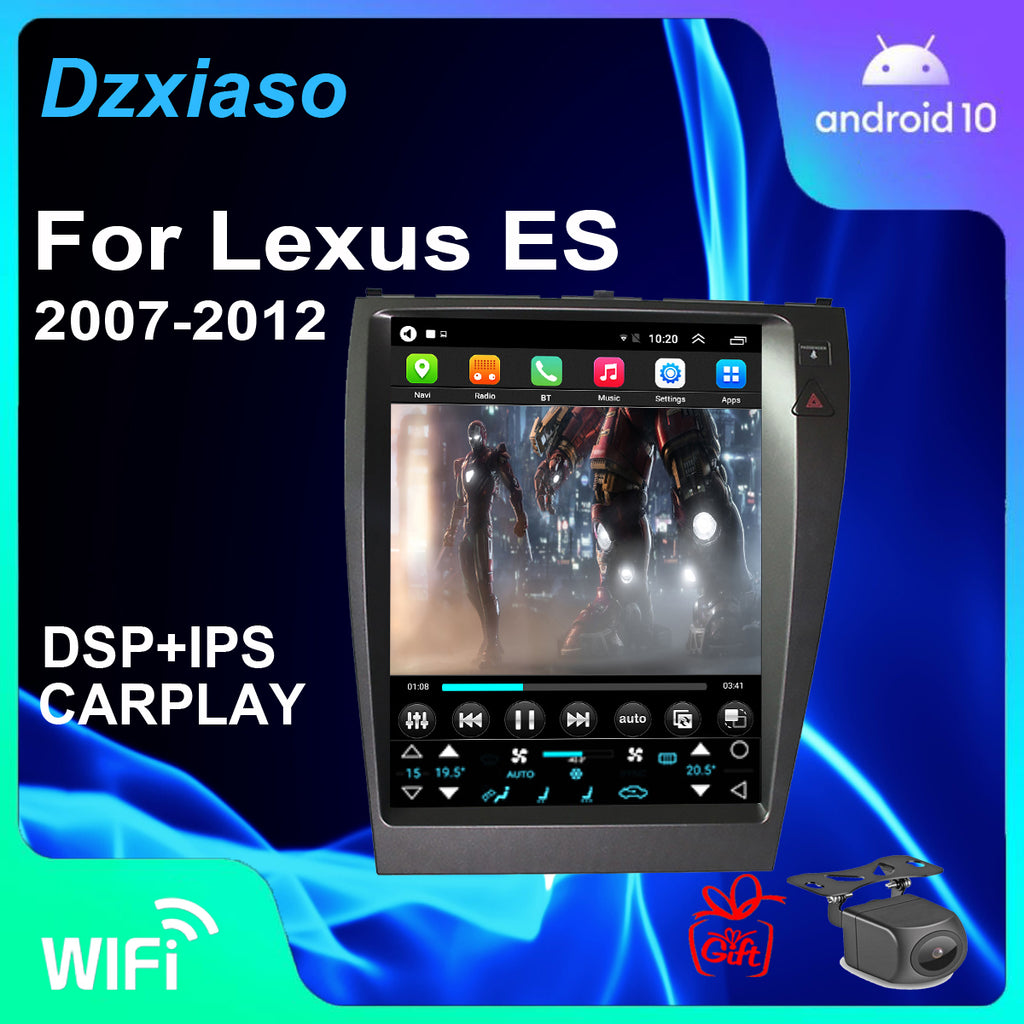 for Lexus ES300 ES330 2007-2012 Radio upgrade,12.8-inch QLED 8-Core CPU,touch screen Stereo,Wireless CarPlay & Android Auto,keep OEM Controls
