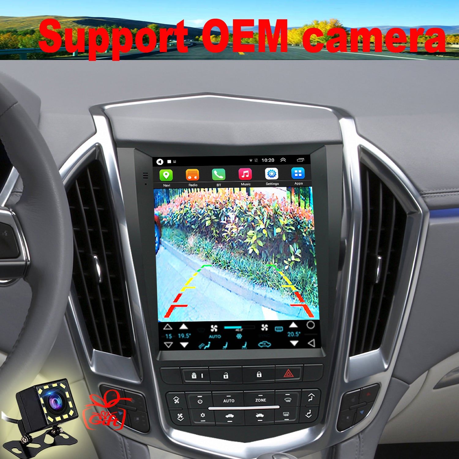 Cadillac SRX Radio upgrade 2010-2012 CarPlay Stereo Screen - Topdisplay 2010 2011 2012 Replacement Headunit Apple Android Auto Accessories Pantalla Estéreo