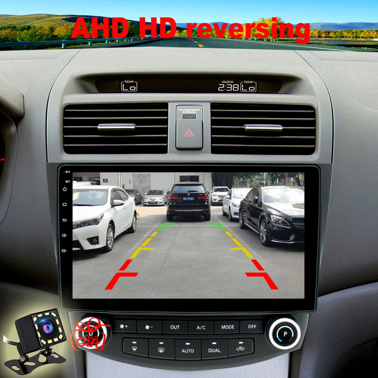 Honda Accord 7th Gen Radio upgrade 2003-2007 CarPlay Stereo Screen - Topdisplay 2003 2004 2005 2006 2007 Replacement Headunit Apple Android Auto Accessories Pantalla Estéreo