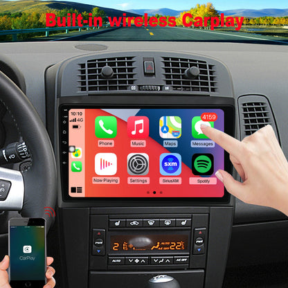 For Cadillac SRX 2003-2007 Radio upgrade,9-inch QLED 8-Core CPU,touch screen Stereo,Wireless CarPlay & Android Auto,keep OEM Controls