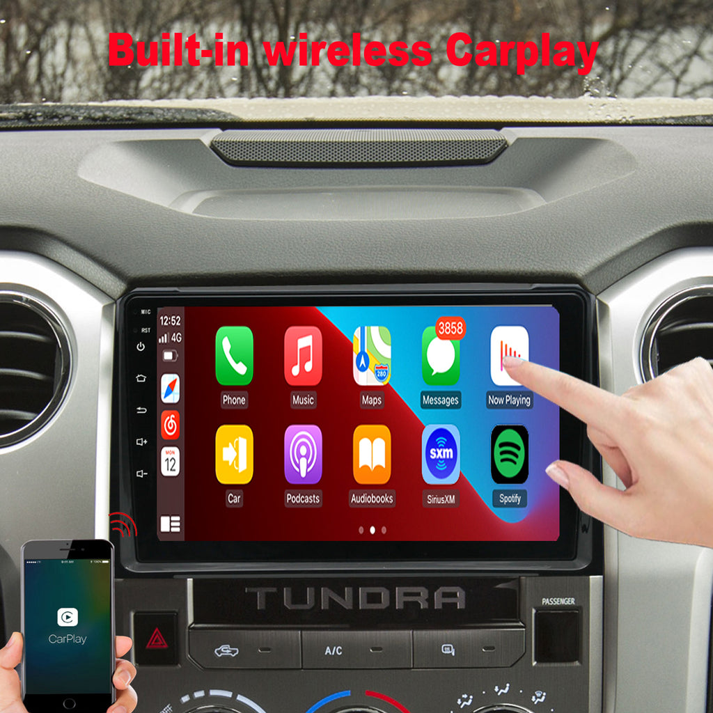 for Toyota Tundra 2014-2020 Radio upgrade,10-inch QLED 8-Core CPU,touch screen Stereo,Wireless CarPlay & Android Auto,keep OEM Controls