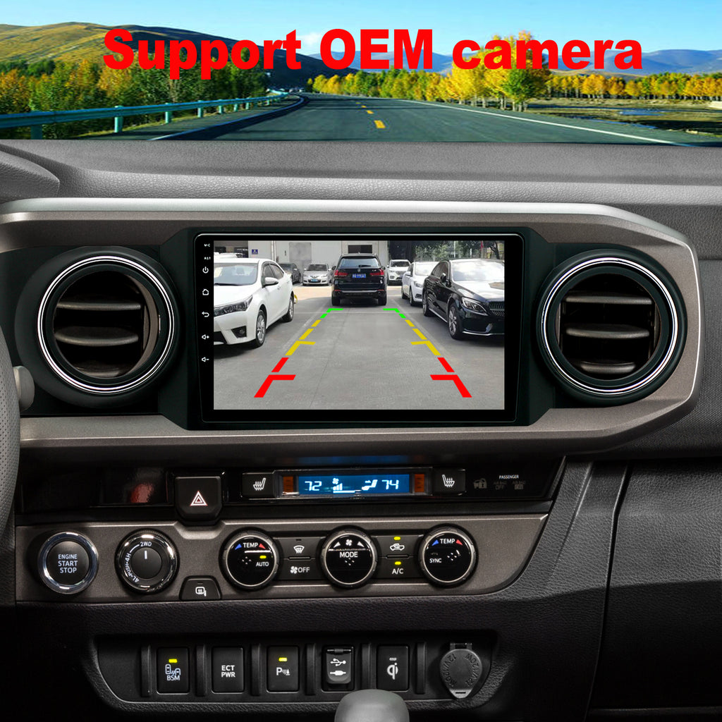 for Toyota Tacoma 2016-2023 Radio upgrade,9-inch QLED  8-Core CPU,touch screen Stereo,Wireless CarPlay & Android Auto,keep OEM Controls