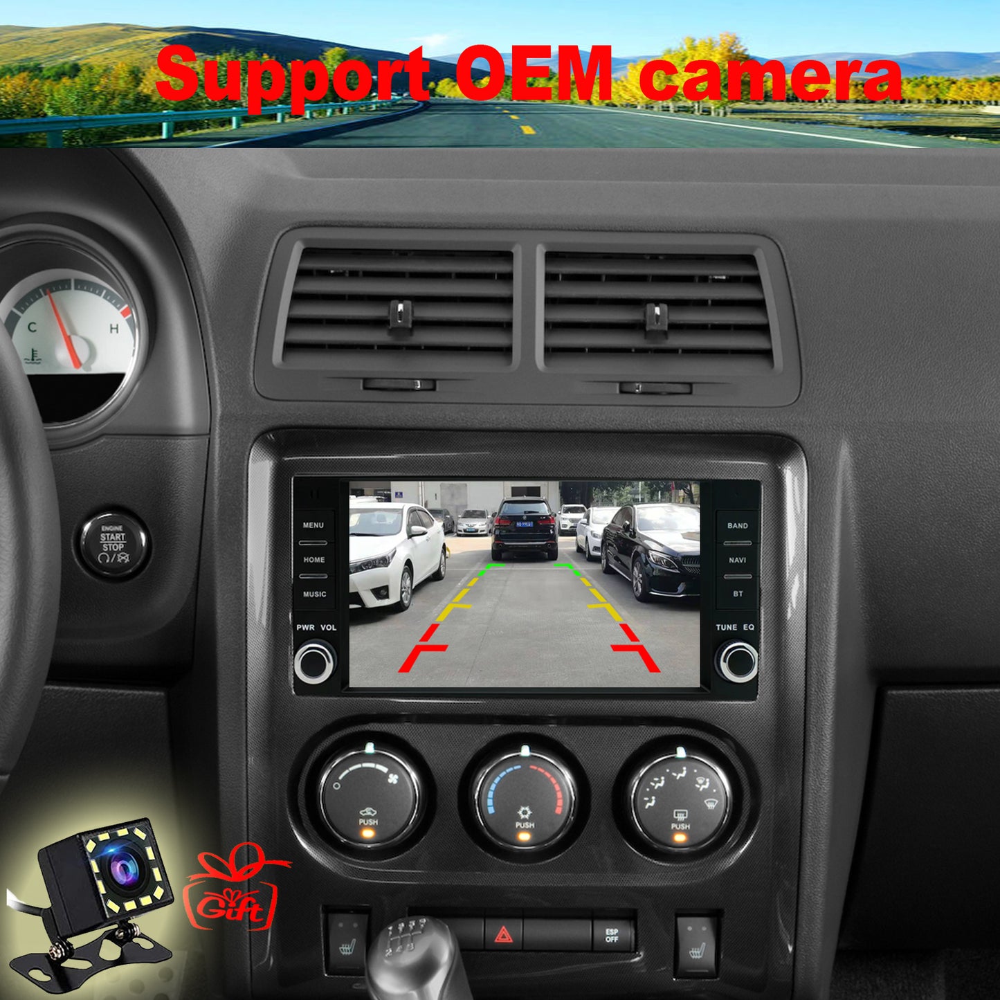 For Dodge Avenger 2008-2014 Radio upgrade,7-inch QLED  8-Core CPU,touch screen Stereo,Wireless CarPlay & Android Auto,Free camera