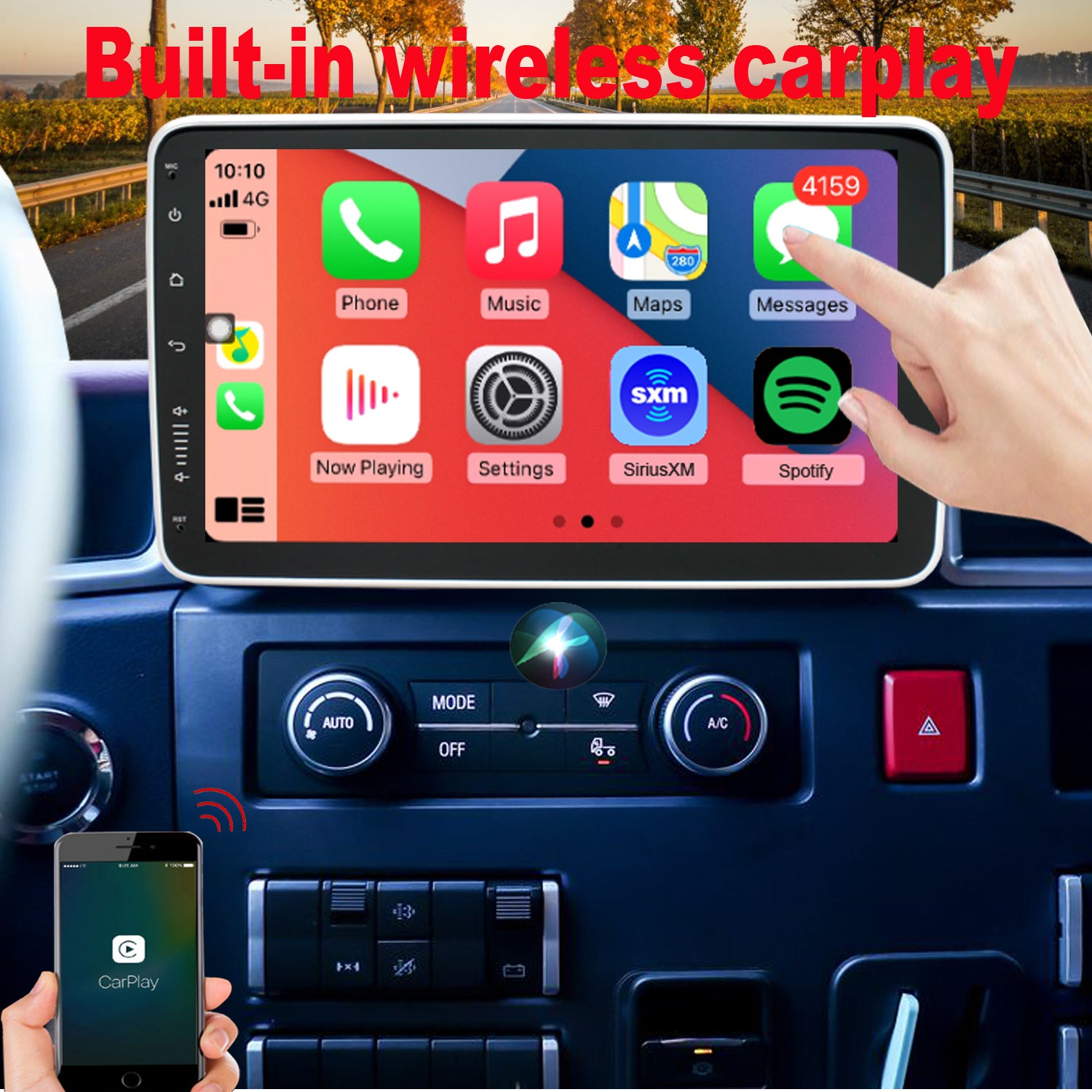 International Semi 2000-2018 Radio Upgrade | 10.1" Android Touch Screen Car Radio, Wireless CarPlay & Android Auto