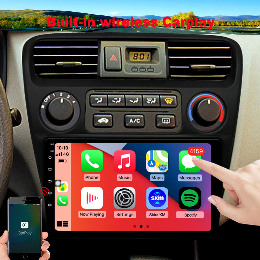 for Honda Accord 6th Gen 1998-2002 Radio upgrade,9-inch QLED 8-Core CPU,touch screen Stereo,Wireless CarPlay & Android Auto,keep OEM Controls