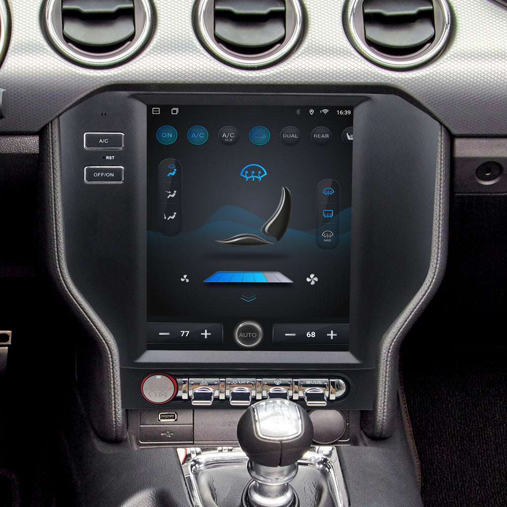 for Ford Mustang 2015-2023 Radio upgrade,9.7-inch QLED 8-Core CPU,touch screen Stereo,Wireless CarPlay & Android Auto,keep OEM Controls