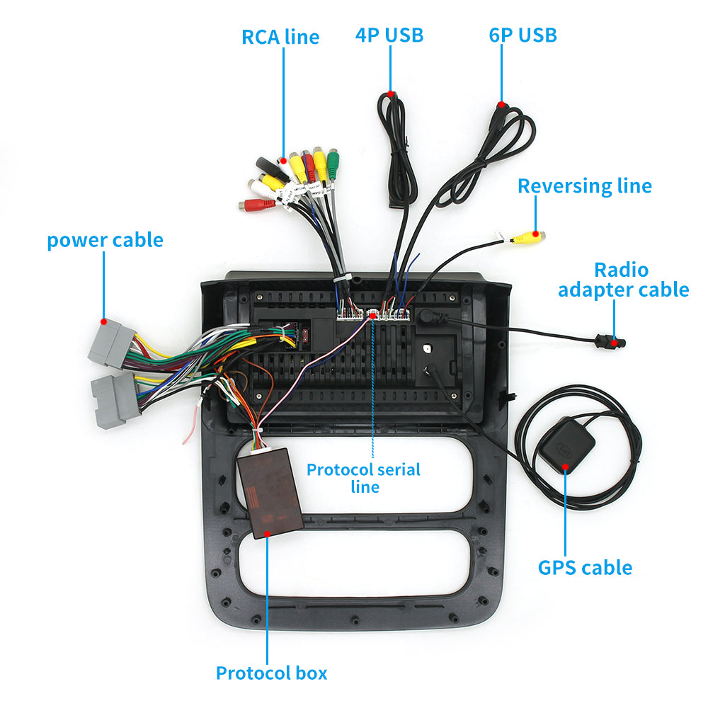 for Dodge RAM 1500/2500/3500 2002-2005 Radio upgrade,9-inch QLED 8-Core CPU,touch screen Stereo,Wireless CarPlay & Android Auto,Free camera