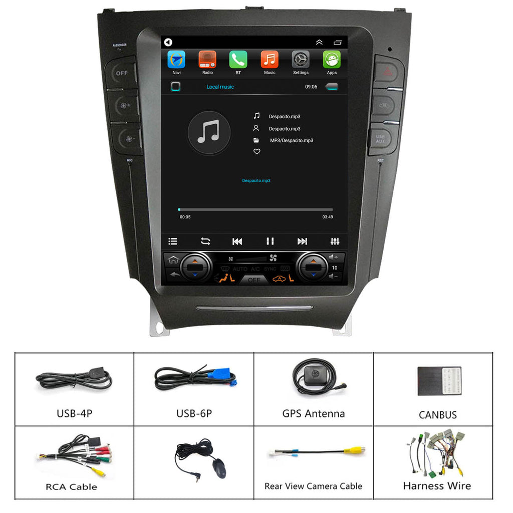 Lexus IS250 IS350 Radio Upgrade 2006-2013 Android Stereo Replacement Build in Wireless carplay Android Auto Bluetooth Wifi Free camera
