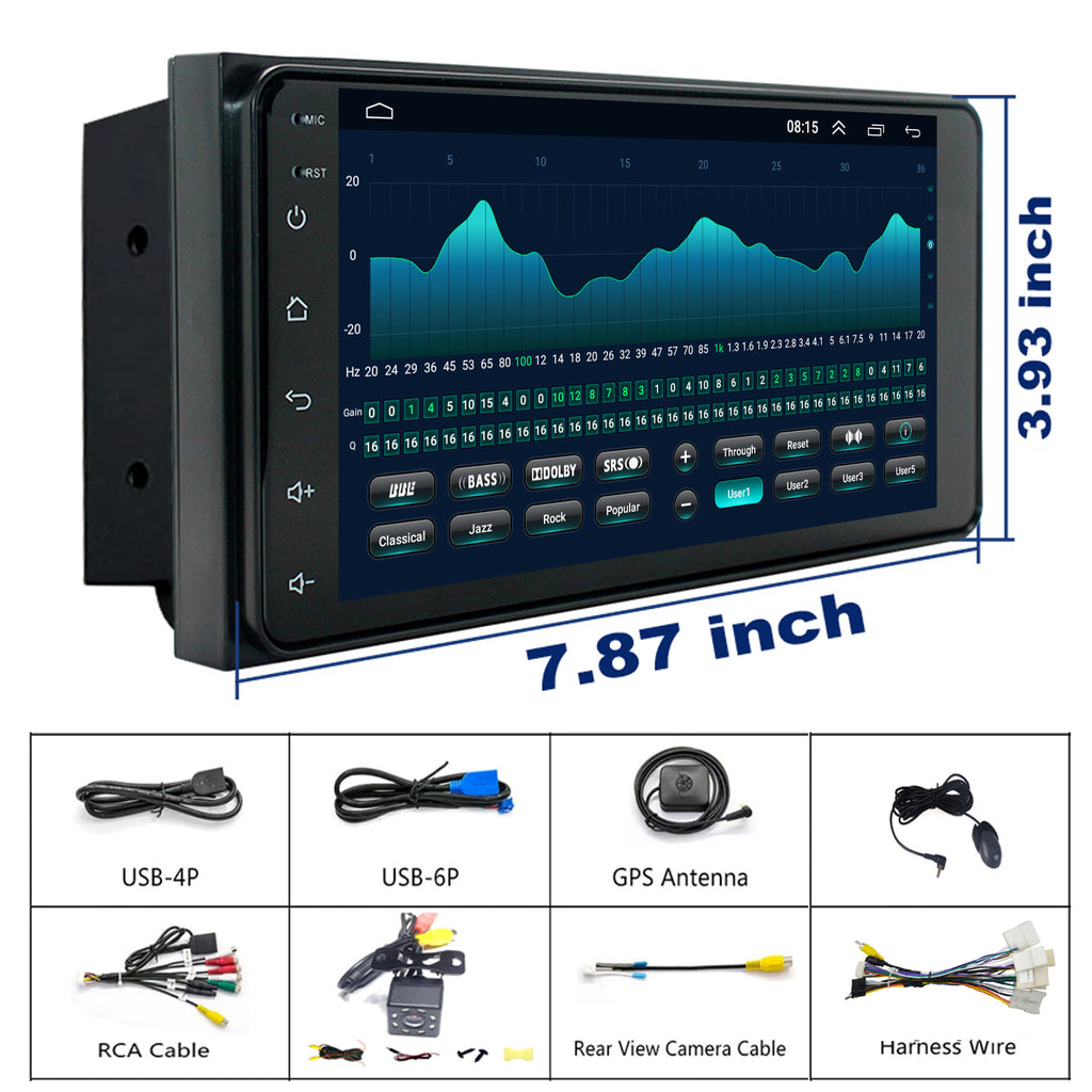 For Toyota Corolla 2003-2008 Radio upgrade,7-inch QLED  8-Core CPU,touch screen Stereo,Wireless CarPlay & Android Auto,keep OEM Controls