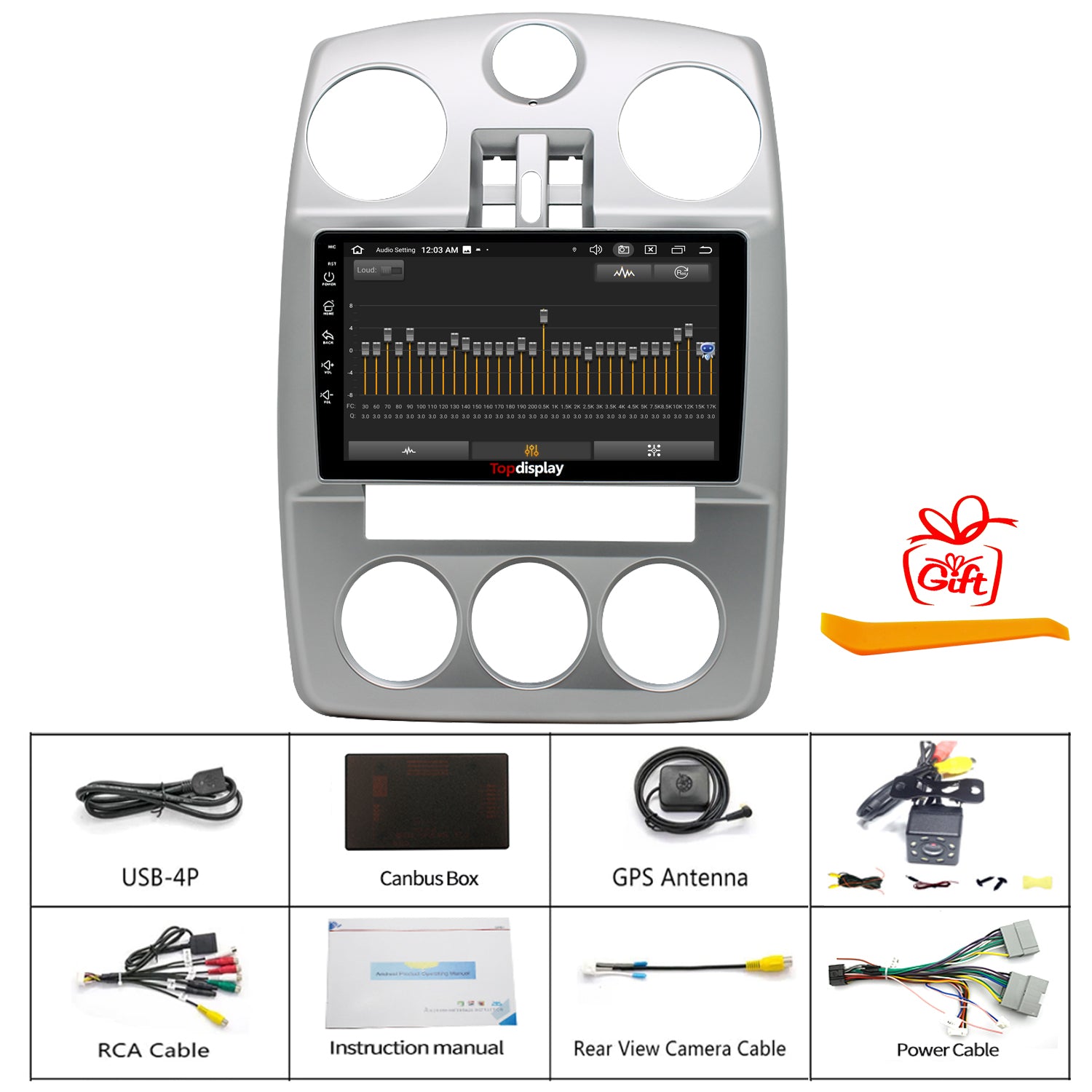 Chrysler PT Cruiser Radio upgrade 2006-2010 CarPlay Stereo Screen-Topdisplay 2006 2007 2008  2009 2010 Replacement Headunit Apple Android Auto Accessories Pantalla Estéreo