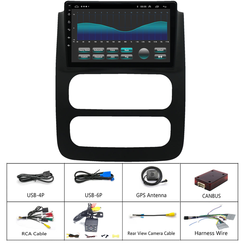 for Dodge RAM 1500/2500/3500 2002-2005 Radio upgrade,9-inch QLED 8-Core CPU,touch screen Stereo,Wireless CarPlay & Android Auto,Free camera